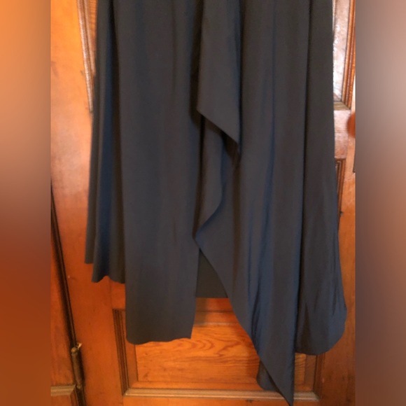 Tibi Silk Strapless Towel Dress in Navy - Picture 7 of 11